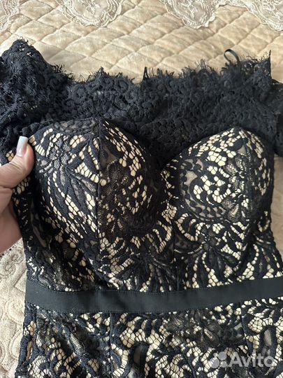 Вечернее платье кружевное рыбка