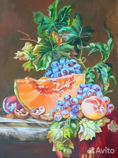 Картина реплика Натюрморт с тыквой Габор Тот