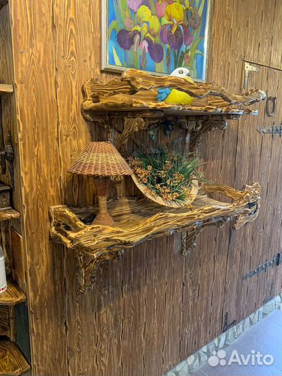 Полочка настенная деревянная