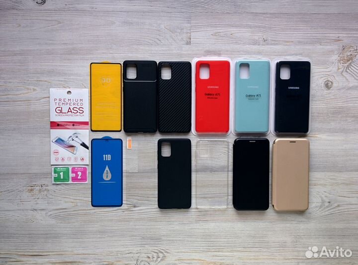 На samsung a71 стекло чехол поклейка