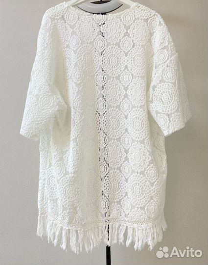 Платье/ Пляжный белый халат / Пляжное парео