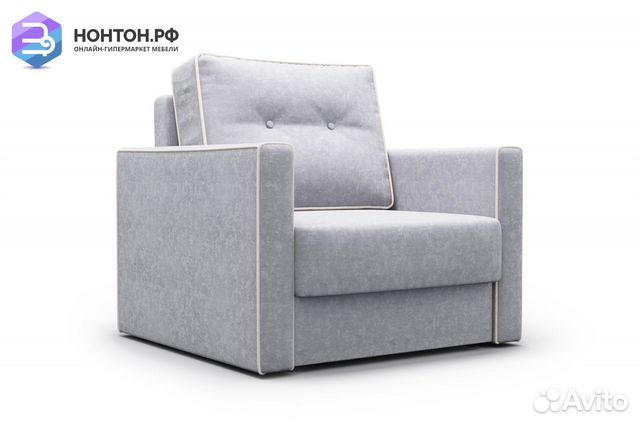 Кресло еврокнижка Леон серое