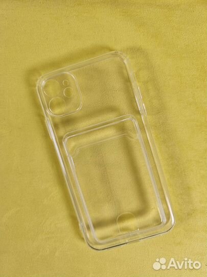 Чехол с карманом iPhone 11 Trapsarent (Прозрачный)