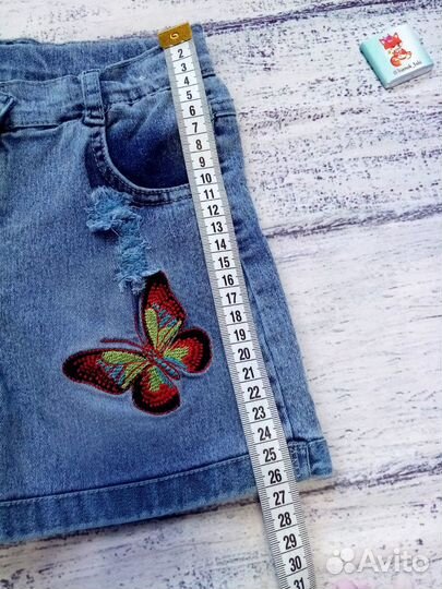 Шорты джинсовые для девочки новые 110-116