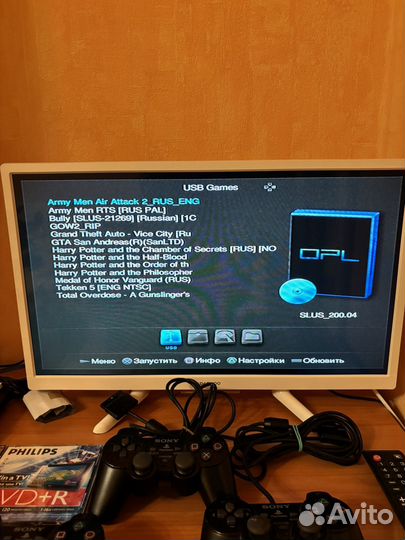 Sony playstation 2 slim + телевизор