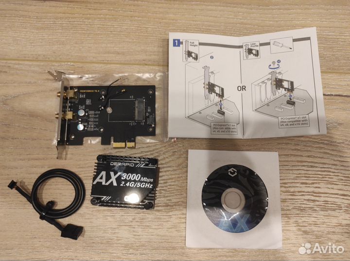 Wi-Fi интeрнeт адаптер Bluetooth+wifi 6 рci-е