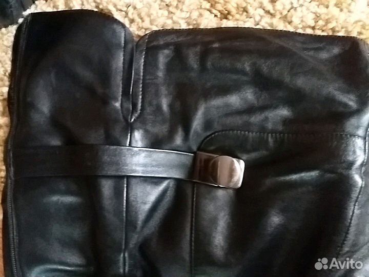 Ботфорты кожаные