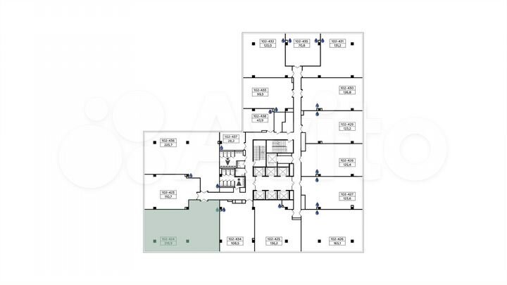 Продается офисное помещение, площадь 219.9 кв.м