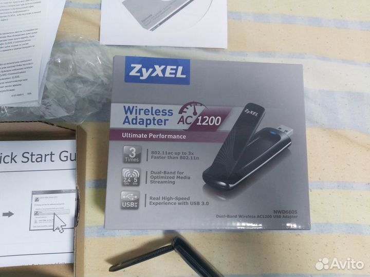 Двухдиапазонный Wi-Fi USB-адаптер Wireless AC1200