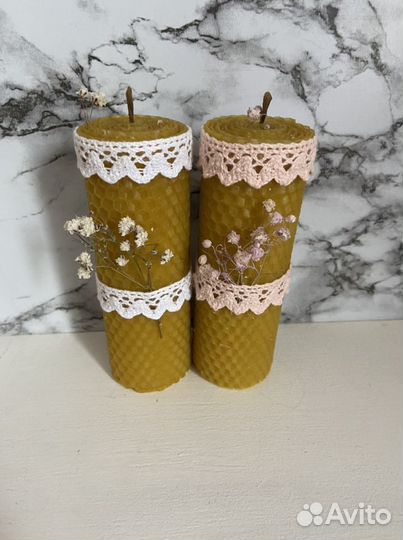 Свечи из натуральной вощины (пчелиного воска)