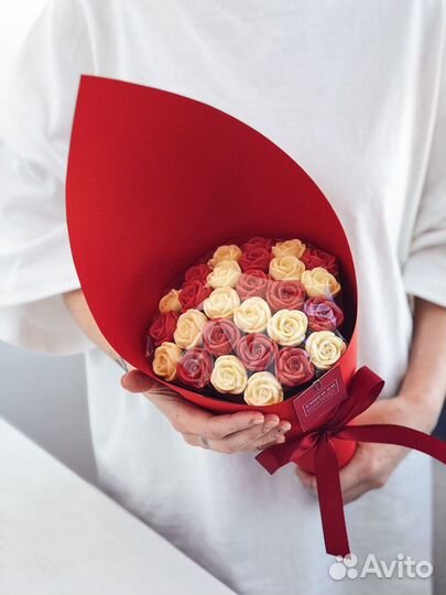 Шоколадные розы, съедобные букеты из шоколада