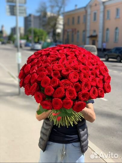 Цветы розы красные 101 и букеты с доставкой купить