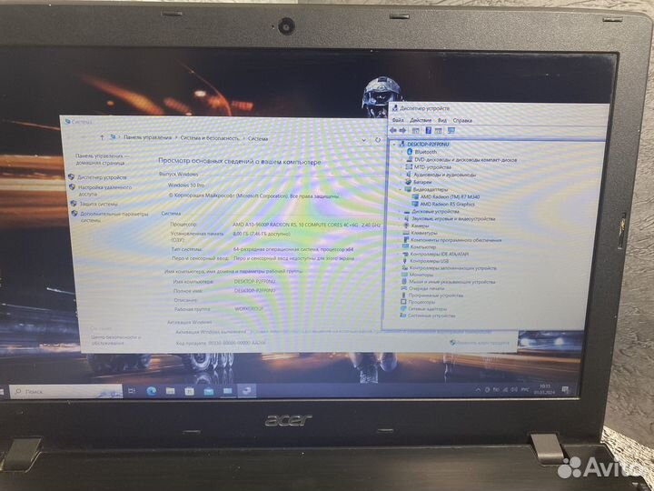 Быстрый ноутбук Acer 2 видеокарты/4 ядра/SSD