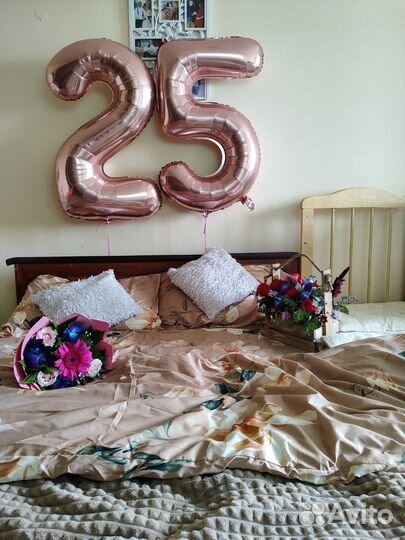 Гелиевые шары цифры 2 и 5