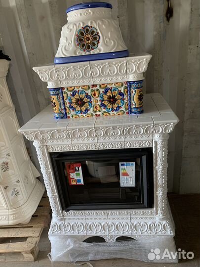 Изразцовый камин Кострома с росписью