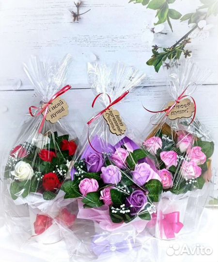 Розы мыльные с подсветкой и не только