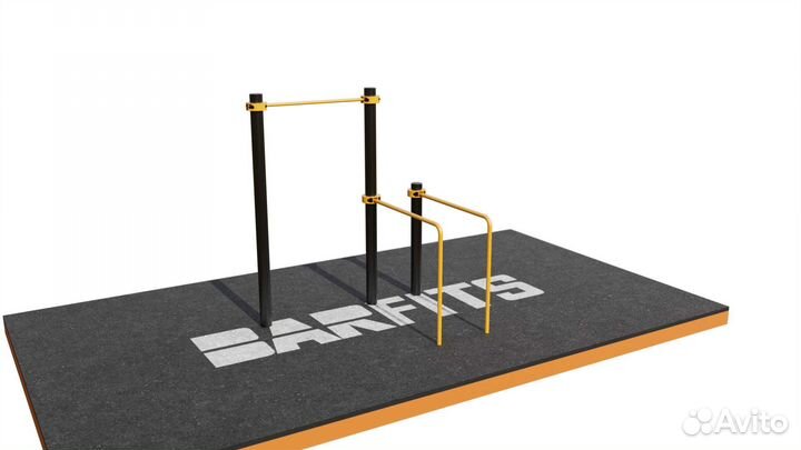 Турник С гнутыми брусьями свс-77 108мм пластик