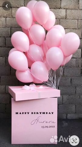 Оформление праздников. Коробка сюрприз с шарами