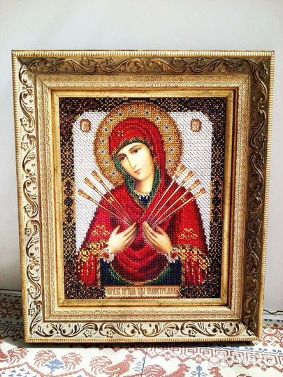 Икона вышитая бисером