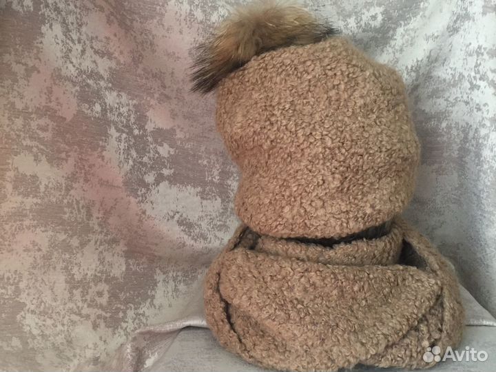 Шапка и снуд женский тёплый