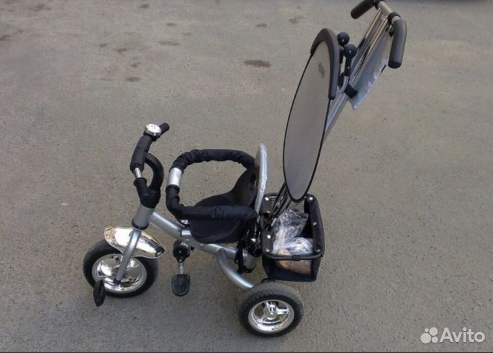 Велосипед трехколесный с ручкой