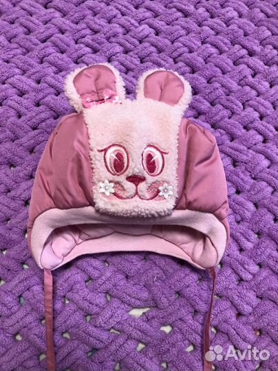 Шапка зимняя для девочки 46 размер
