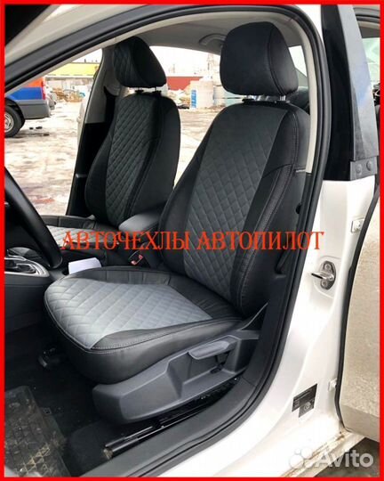Чехлы Автопилот Volkswagen Jetta 6 из экокожи Ромб
