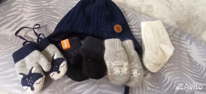 Шапка и варежки на мальчика