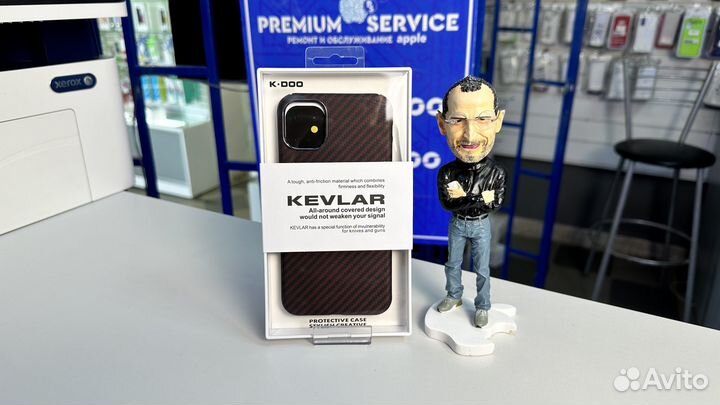 Чехол на iPhone 12 Pro Max Kevlar Карбон Оригинал