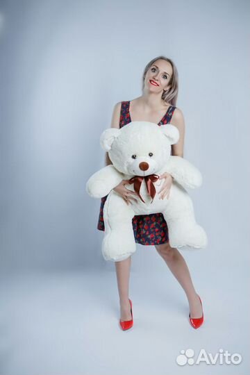 Мишка с нашивкой сердца, средний размер