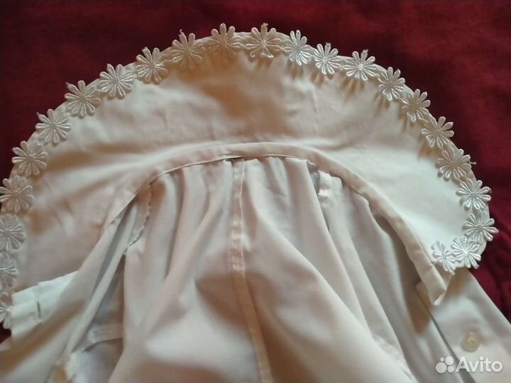 Блузка белая для девочек 122