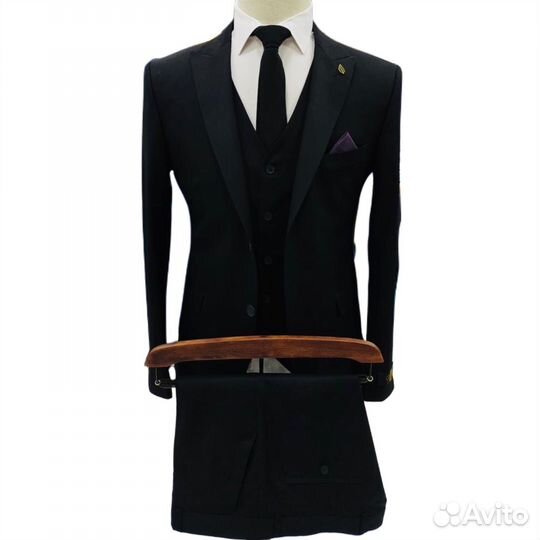 Мужской костюм черный premium