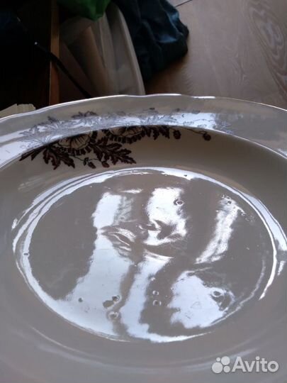 Суповая фарфоровая тарелка Коростень