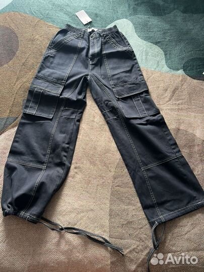 Джинсы карго женские