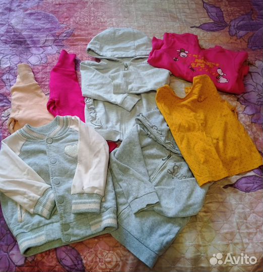 Большой пакет одежды для девочки 80-86