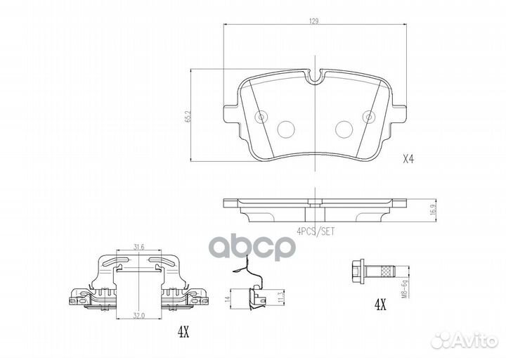 Колодки тормозные дисковые P85190 Brembo