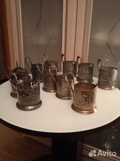 Подстаканники мельхиоровые СССР