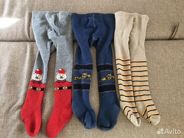 Колготки махровые теплые, р. 80-92