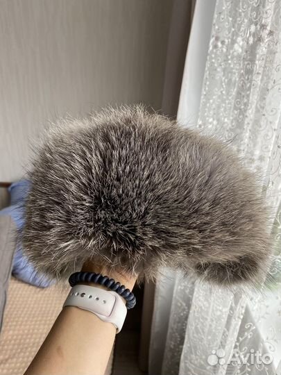 Шапка ушанка из чернобурки