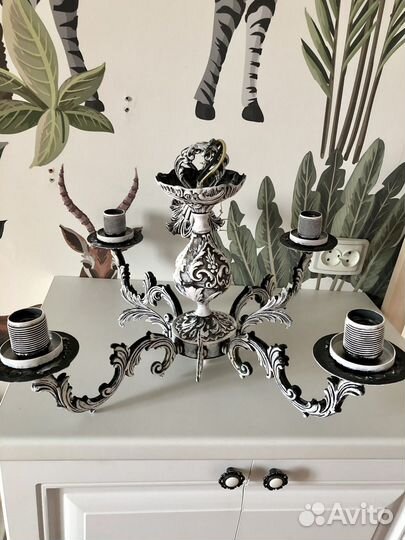 Винтажная люстра СССР, ретро, вес 5 кг, бронза