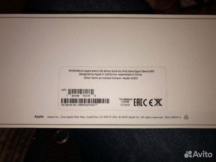 Часы apple watch SE 40 mm