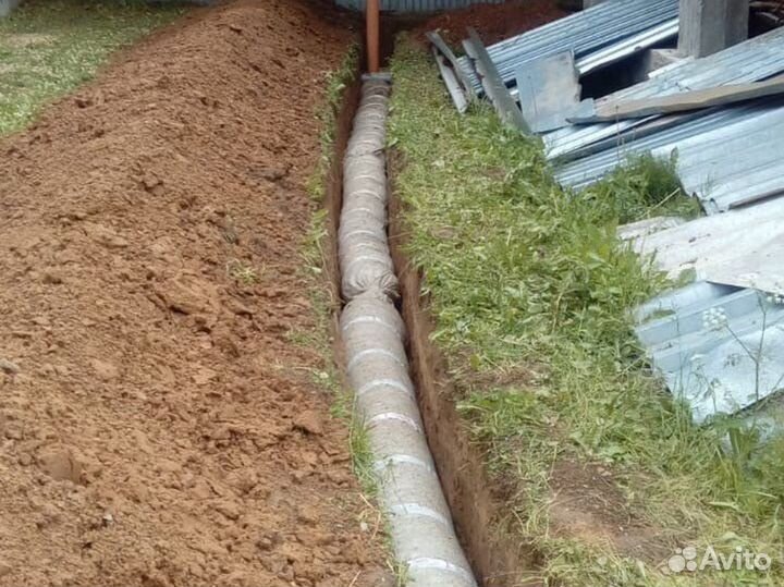 Дренажная труба / дренаж участка