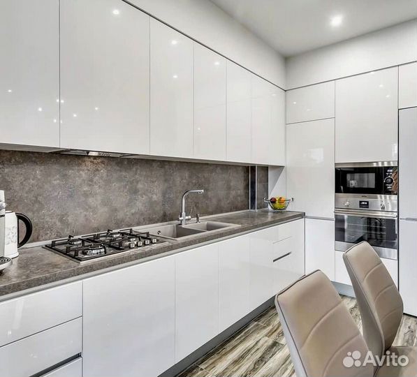 Угловая кухня с мдф фасадами