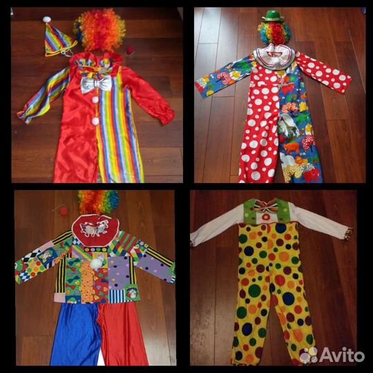 Карнавальный костюм клоун, петрушка, цирковые перс