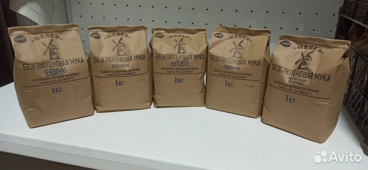 Безглютеновая мука,рисовая,зелёная гречка,пшённая