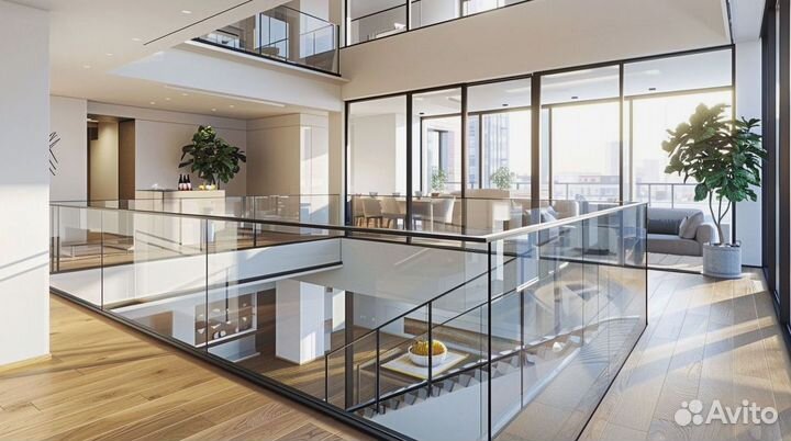 Ограждения для лестниц из стекла