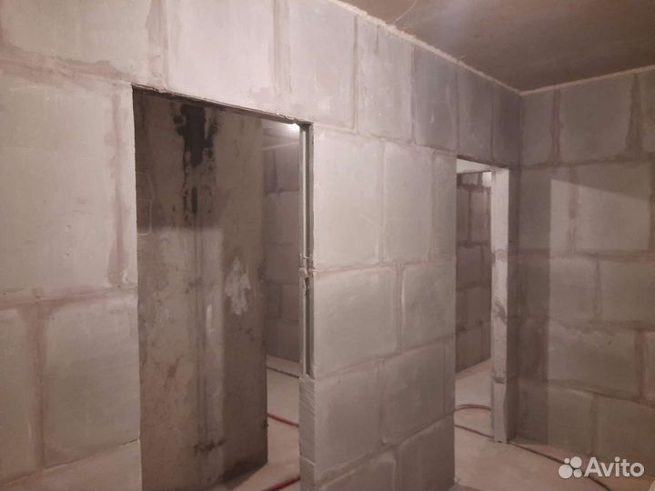 Возведение перегородок из Пгп и Газоблоков