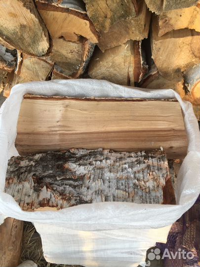 Дрова березовые в мешках