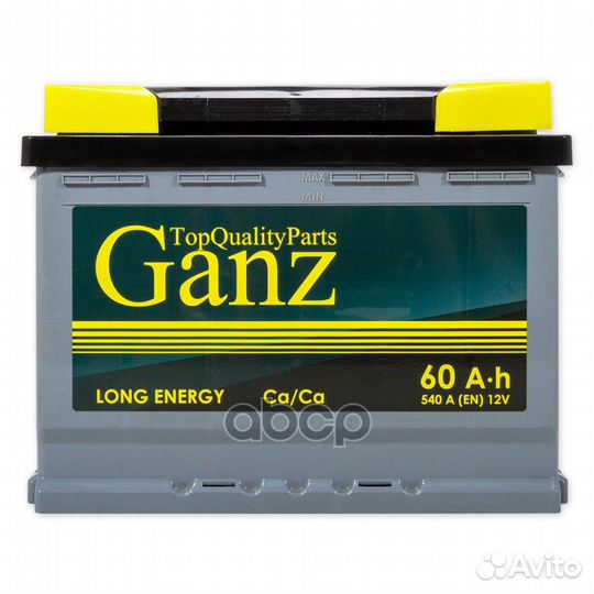 Аккумулятор ganz 60 А/ч прямая L+ 242x175x190 E