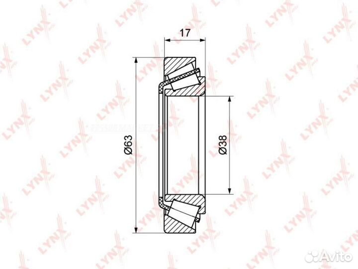 Lynxauto WB-1092 Комплект подшипника ступицы колеса перед